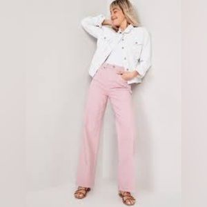 NWT Old Navy Pink Extra High-Rise
Sky-Hi Wide Leg Size 10